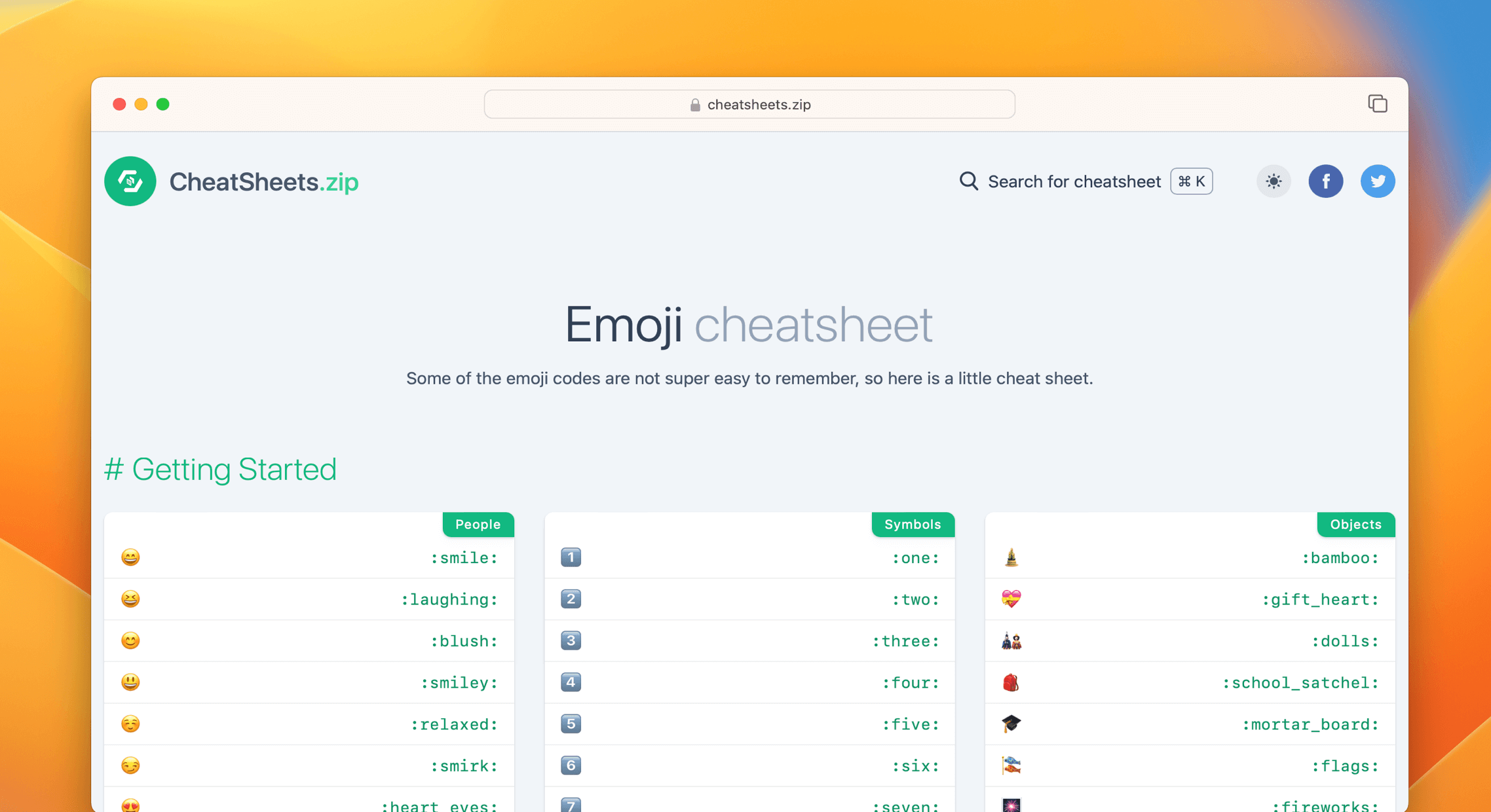 Emoji Cheat Sheet & Quick Reference