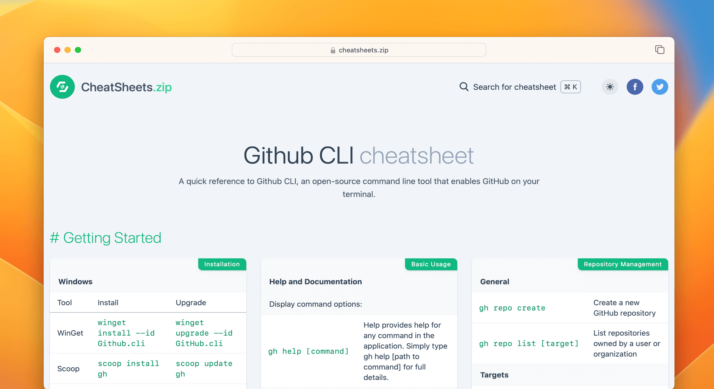 Github CLI Cheat Sheet Quick Reference Github cli cheat sheet quick reference