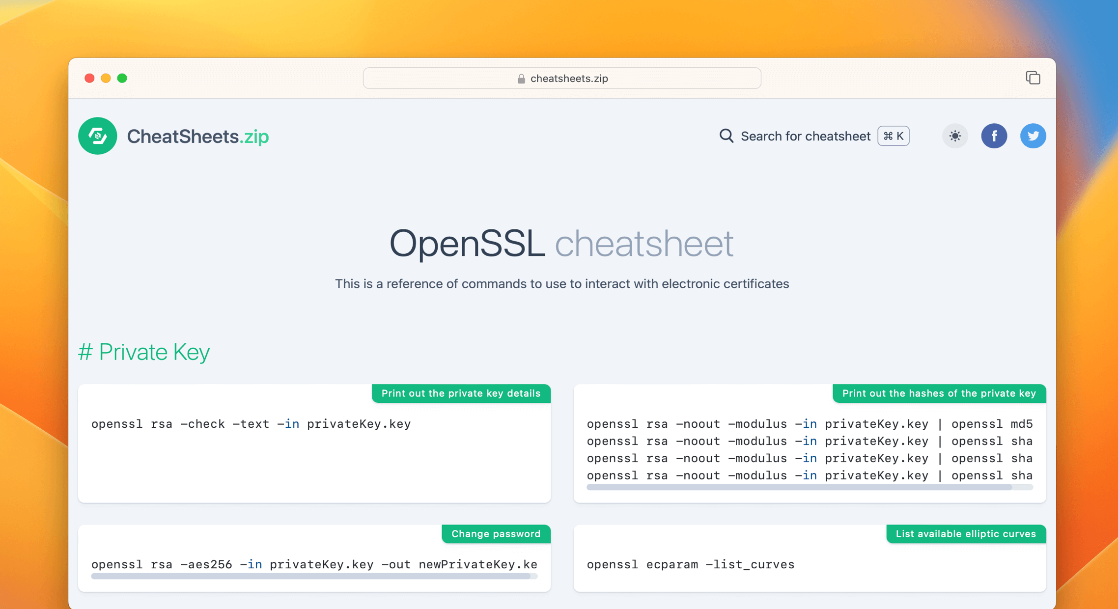 OpenSSL Command Cheat Sheet & Quick Reference
